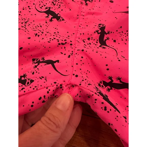 Gecko Hawaii Pink Gecko Print Beach Pants Large Y2K - Picture 14 of 15